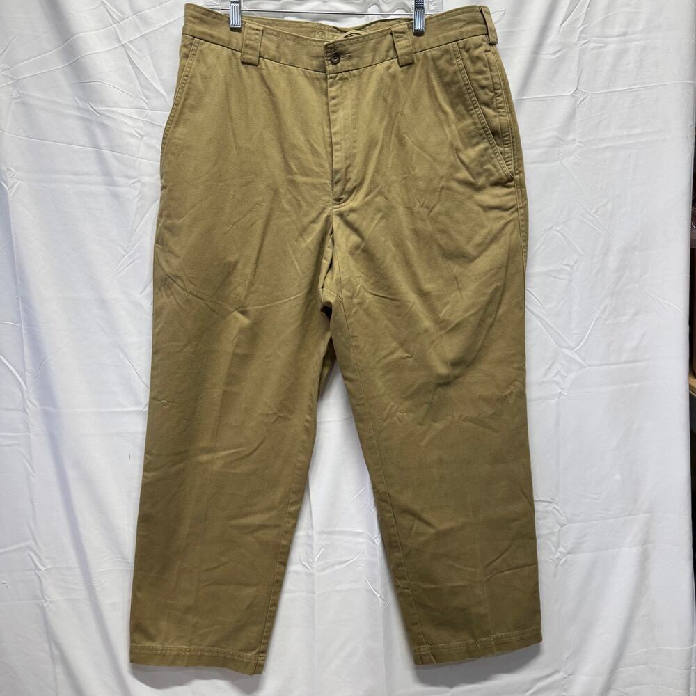 Men's Duluth Khaki Straight Leg Work Pants 38x30 Hiking Gorpcore Sturdy Outdoor